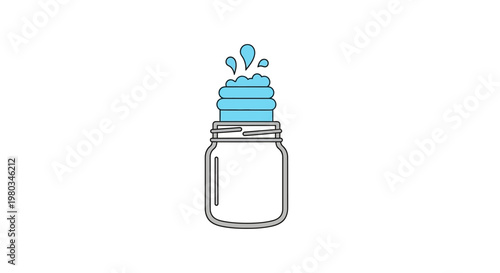 A minimalist illustration of a baby bottle.