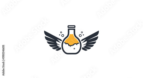 Icon of a flying potion bottle.