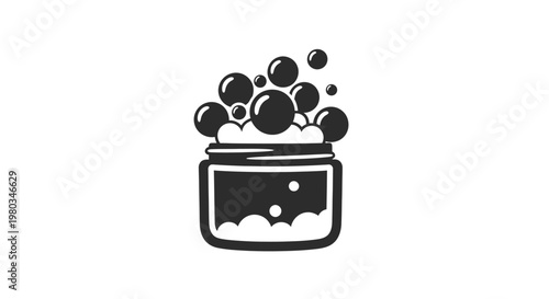 Black and white illustration of a jar.