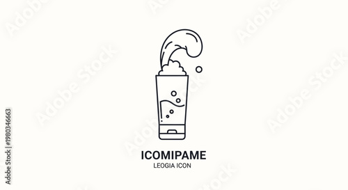 a black and white icon of a soda.