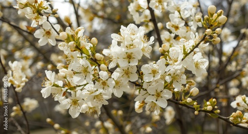 Spring floral arrangement with white and yellow blossoms