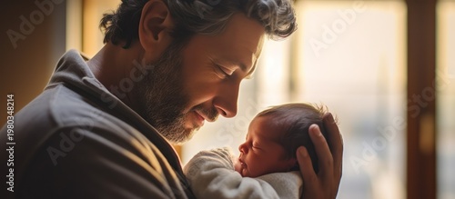 Experience the quiet strength and unconditional love in the first embrace of fatherhood.