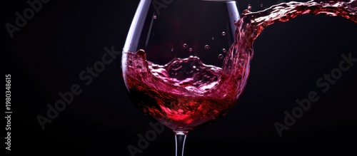 Experience the elegant dance of rich red wine captured in a single moment of perfect motion.