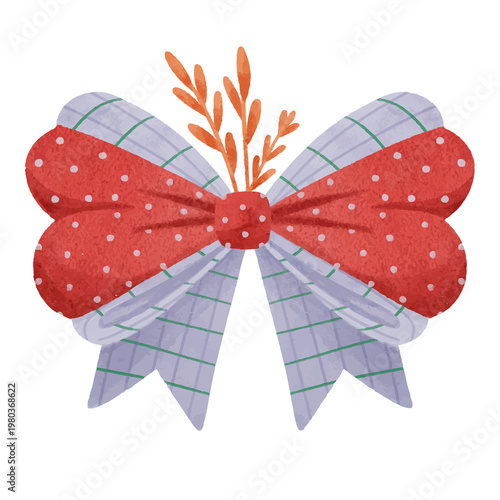 red ribbon on white background