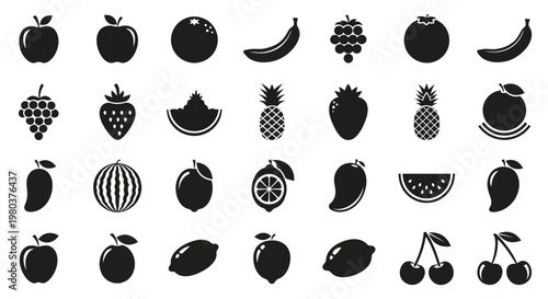 A collection of various fruit icons.