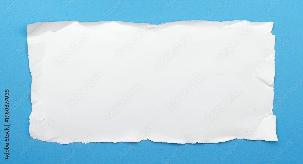 Fototapeta premium Torn paper border with blue gradation framing notebook page abstract backdrop