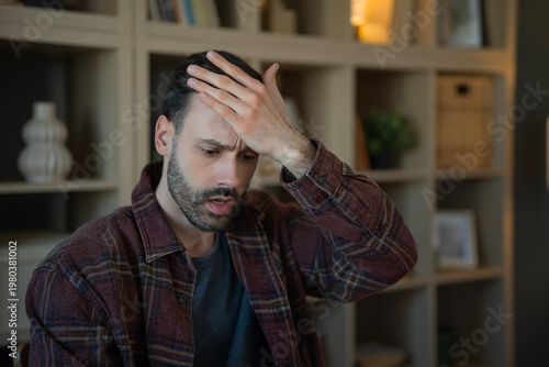 Fotografía Young man expressing feeling regret from a mistake