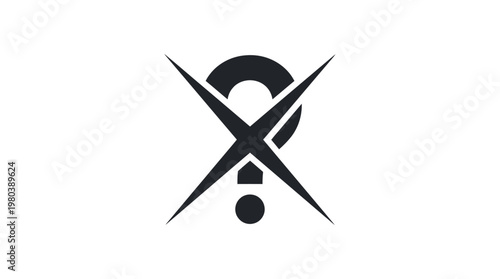 Question Mark Crossed Out with 'X' Symbol