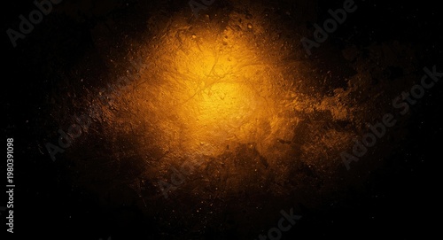 Vibrant glowing background with a rough textured design and a rich gradient of black to golden hues
