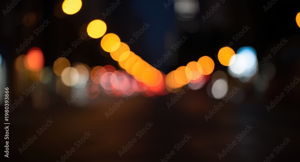 Obraz premium Urban abstract scene showcasing vibrant textured colored light bokeh