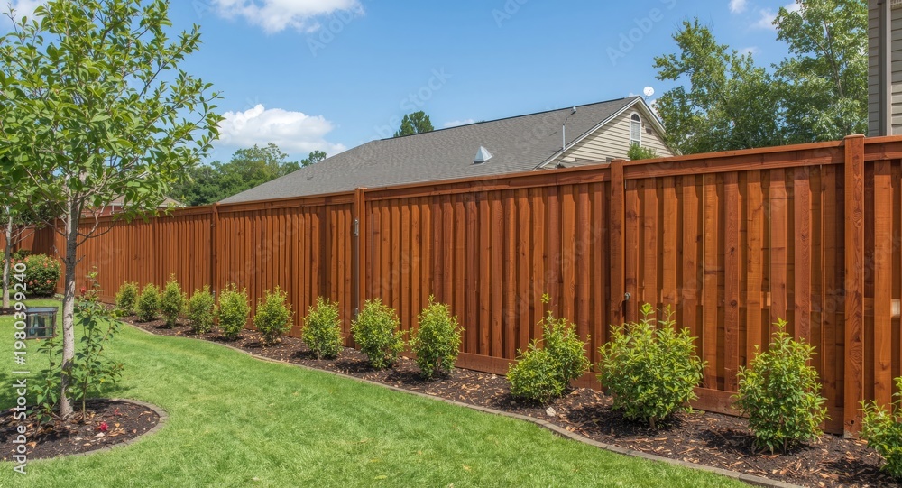 Obraz premium Winter park property fencing trends and options