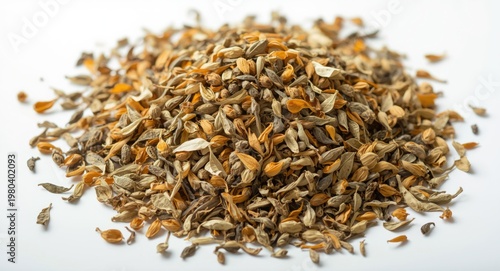 Heap of dried chamomile tea...
