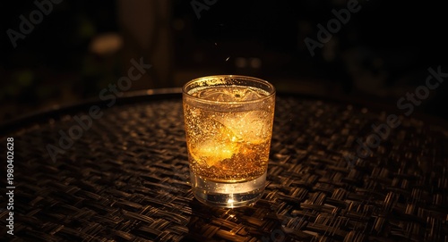 Sparkling beverage held in ...