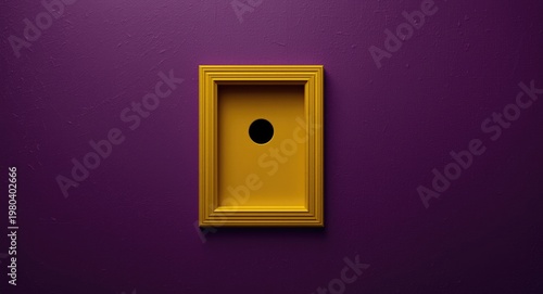 Yellow frame on door peepho...