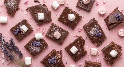 Top shot of chocolate piece...