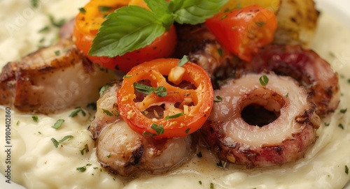 Closeup of Italian grilled ...