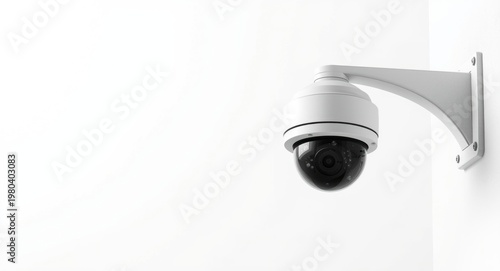 White CCTV security camera ...