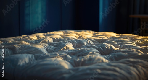 Mattress dressed in white f...