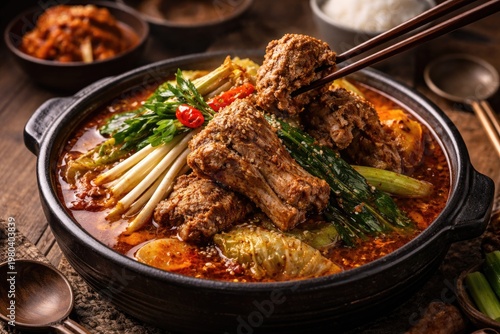 Traditional Korean pork bac...