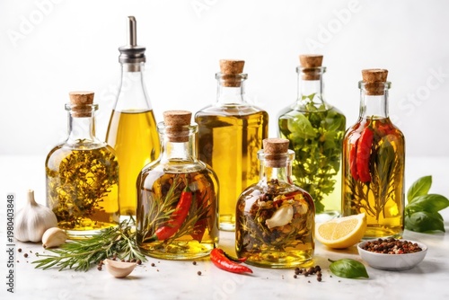 Variety of cooking oils and...
