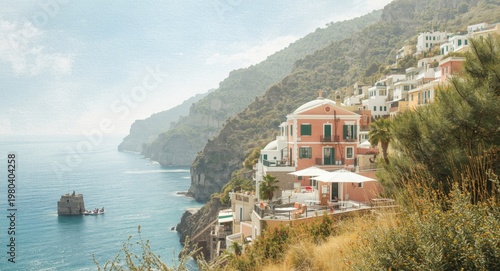 Tranquil coastal village pa...