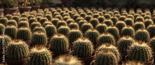 Organized rows of small cac...