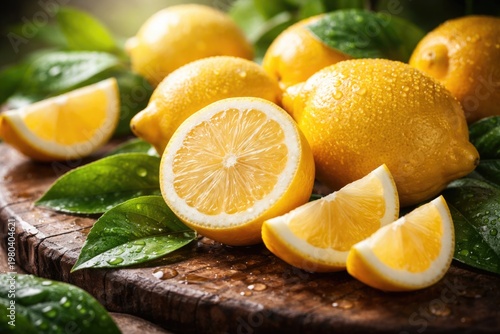Lemon fruit rich in vitamin...