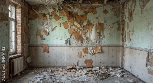 Worn old apartment showing ...