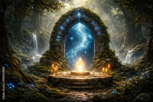 Magical Stone Portal with G...