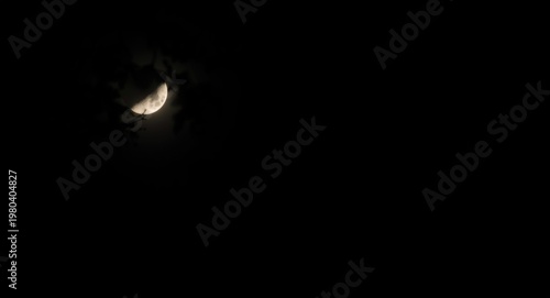 A crescent moonlight partia...