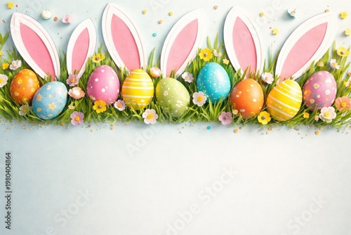 Cheerful Easter banner feat...