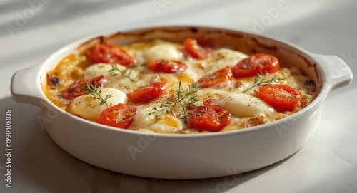Potato gratin baked with fr...