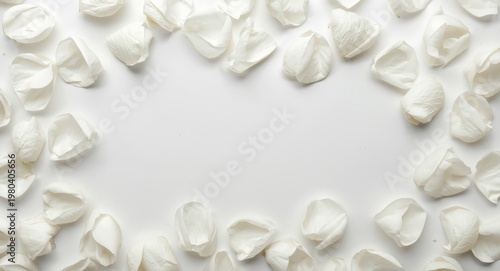 White rose petals loosely s...