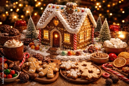 Festive gingerbread cottage...