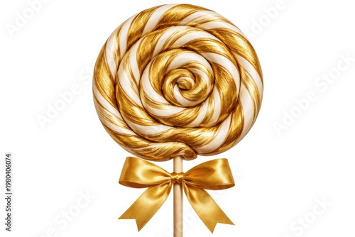 Gold swirled candy lollipop...