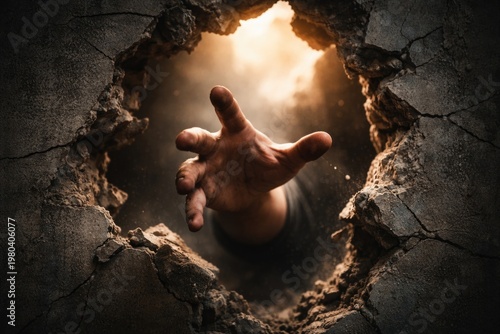Hopeful Hand Reaching Throu...