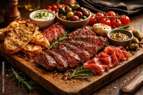 Tasty meat and fresh bread ...