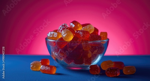 Multihued gummy candy assor...