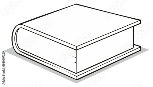 Blank Hardcover Book Illustration Isometric View