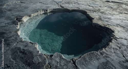 Reflective ice lake on Jupi...