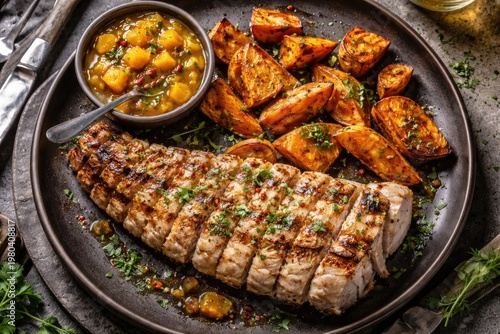 Grilled crocodile tail fill...