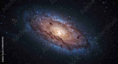 Vivid astronomical galaxy i...