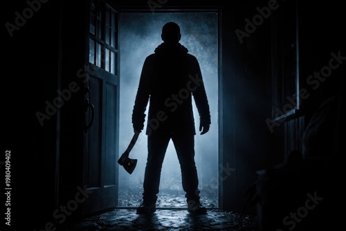 Shadowy figure standing in ...