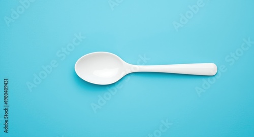 Minimalist clean spoon on a...