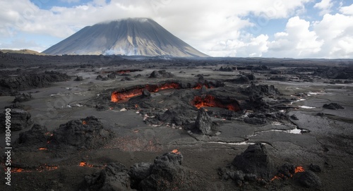 Wild volcanic lava zones su...