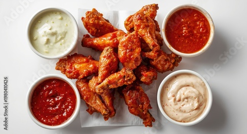 Spicy chili chicken wings w...