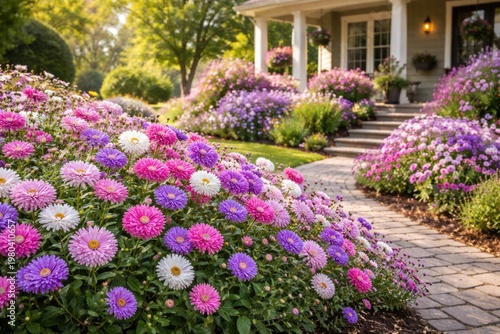 Vibrant Aster Flowers Bloom...