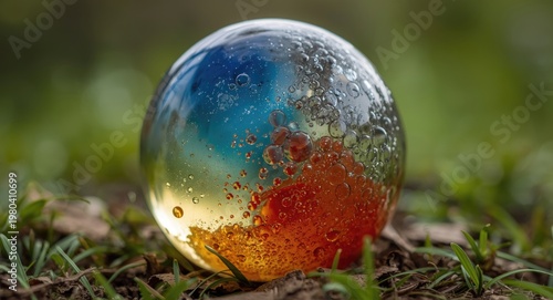 Detailed macro shot of a du...