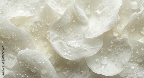 White petals decorated with...
