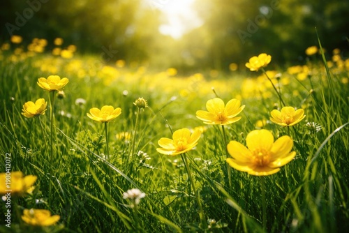 Bright yellow spring flower...